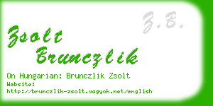 zsolt brunczlik business card